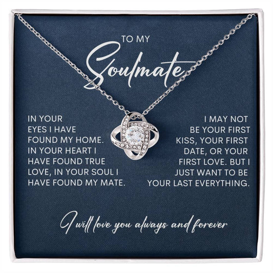 To My Soulmate | I Will Love You, Always & Forever - Love Knot Necklace
